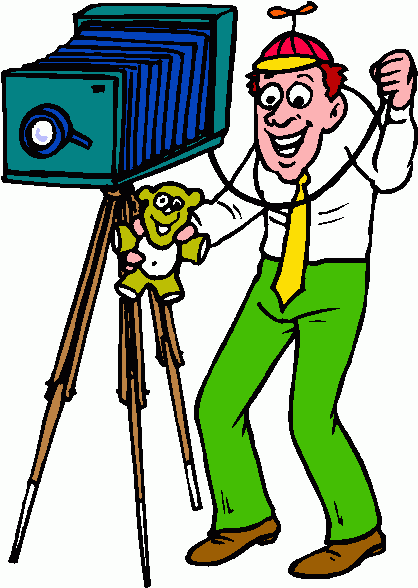  Cartoon man taking a picture